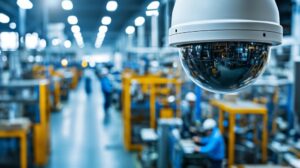Surveillance Camera in Industrial Factory